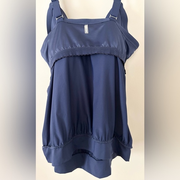 Land’s End 16 DDD Dark Blue Flattering Tankini Bathing Suit Top - Picture 8 of 8